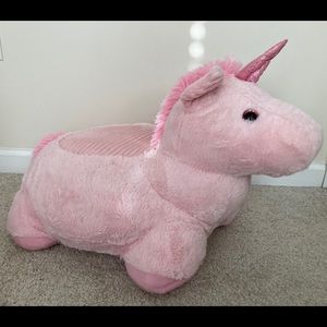 23" Pink Unicorn Animal Plush Chair